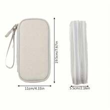 Dual-Layer Storage Bag, Waterproof Electronic Organizer Pouch For Cables, Earphones, Chargers, Phones, Hard Drives, USB Drives, Multi-Function Storage - Multicolor - View 6