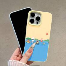 Estuche para teléfono con animales de fiesta en la piscina Compatible con fundas para teléfonos   17  17 Pro  16 Pro Max  15 Pro Max  14 y  13 Hecho de material de TPU duradero, resistente a caídas y elegante Un regalo perfecto para familiares, amigos y seres queridos y un excelente regalo para cumpleaños, San Valentín y Año Nuevo. - Amarillo - Ver 5
