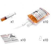 Blood Bags For Drinks, 10 IV Bags For Halloween Party Decoration, Reusable Drink Pouch For Live Blood Of Theme Parties, Masquerade,Vampire,Zombie,Nurse Graduation Party Props - 25 個袋子/標籤/夾子 + 1 個幫浦 + 1 個注射器 - 查看 9