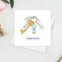 乔迁贺卡、祝贺贺卡、乔迁贺卡、温馨的家、搬家、新房、乔迁贺卡 - 彩色 - 查看 3