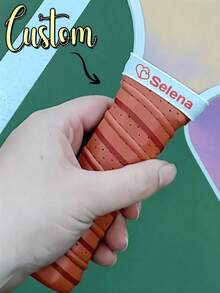 1/2/5pcs Personalized Racket Grip Tape - Customized Name/Text, Rubber Racket Handle - Perfect Gift For Tennis, Badminton, Fishing Rod - Universal Anti-Slip Replacement Handle Wrap, Enhances Grip And Shock Absorption, Suitable For Tennis, Table Tennis Players - Multicolor - View 2