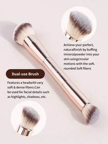 MAANGE 1/10件套专业铝管化妆刷套装，带纸质礼盒，双头粉底刷、腮红刷、散粉刷、眼影刷、睫毛刷、眉刷、唇刷、光晕刷、遮瑕刷，美妆刷套装，旅行化妆刷套装，女士及女孩礼物 - 金色 - 查看 5