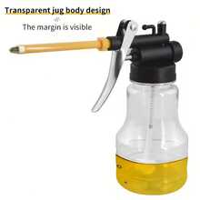 1pc High Pressure Oil Bottle With Copper Nozzle | Durable ABS Plastic Hose, Anti-Drop Design, Fuel Injection, Suitable For All Vehicles, Automotive Lubrication, Refined Cylindrical Design, Transparent Structure - High-pressure Oil Bottle - View 7