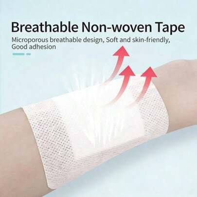 40/10pcs Anti-Allergic Wound Dressing Pads, Made Of Breathable Non-Woven Fabric, Elastic Adhesive Bandages, Hemostatic Wound Patches, Various Sizes Of Wound Dressings, Thicker Non-Woven Fabric For Better Wound Protection, Ideal For Sports Injuries And Outdoor Activities.