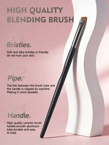 Eye Socket Nose Shadow Eye Contour Slanted Eyebrow Shadow Makeup Brush Soft Natural XGF Goat Hair Brush Flame Shape Makeup Brush Tool - Black - View 12