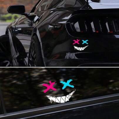 Demon Eye Car Sticker, Personalized Expression Sticker, Waterproof Decorative Sticker For Electric Vehicles, Motorcycles