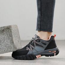 女士安全鞋，徒步系列，防挤压，防刺穿，10KV绝缘，复合鞋头，黑色和粉色，时尚，美观，透气，功能性工作鞋（鞋码为中国尺码，请注意国际换算！鞋子偏大，请选择小一码）（迷彩鞋底颜色为正常现象） - 粉色 - 查看 5