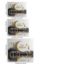 1件装温馨家庭氛围新月星节图案硅胶防滑垫，适用于洗衣机罩、烘干机罩、咖啡机垫、厨房台面垫等，多功能家用垫 - 彩色 - 查看 11