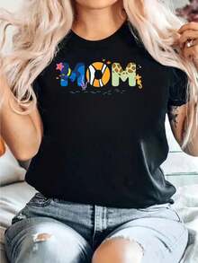 And's Mom Mother's Day Birthday-Shirt - Black - View 6