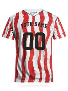 斯托克城 25/26 赛季主场定制男士足球球衣 & 男士足球衫 & 可定制姓名和号码 & 圆领舒适运动上衣 & 适合足球训练和休闲穿着 & 礼品