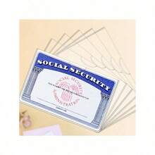 10pc Classic PVC Waterproof Card Protective Case, Soft Clear Storage Bag For Social Security/Medicare/Credit Card Wallet - Clear - View 5