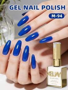 XEIJAYI 1瓶15毫升蓝色凝胶指甲油入门装，纯可卸免擦拭指甲油，适合所有季节 - 藍色 - 查看 6