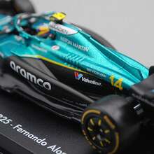 Burago 1/43 比例阿斯顿·马丁阿美F1车队AMR23 AMR25 2025 #14 费尔南多·阿隆索合金压铸F1赛车模型，节日生日收藏礼物 - AMR25 #14-Helmet - 查看 8
