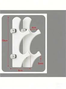 1 Set Wooden Sword & Samurai Sword Display Stand, Wall-Mounted Samurai Sword Holder Organizer, Black/White/Transparent Color, Space-Saving - Multicolor - View 2