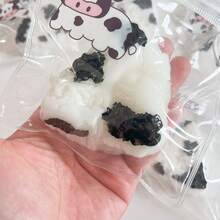 1pc 2026 New Squishy Milk Rice Ball Slow Rebound Stress Relief Toy, Super Soft Cow Print Triangle Rice Ball Squeeze Toy - Perfect Gift For Birthday, Holiday, Christmas - Multicolor - View 9