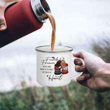 1. 友情主题马克杯 - 友情中心福利咖啡杯设计，印有友情角色图案，12.5盎司白色搪瓷马克杯，无需组装，生日、圣诞节或礼物，粉丝周边，咖啡杯，Silent Sweet 马克杯，马克杯套装，盎司马克杯 - 白色 - 查看 6