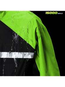 时尚防水雨衣裤套装，适合骑行和摩托车骑行，男士摩托车雨具，母亲节礼物，卧室装饰，花园装饰，厨房装饰，夏季，海滩，旅行必备，房间装饰，柔软舒适，毕业季礼物 - 彩色 - 查看 4