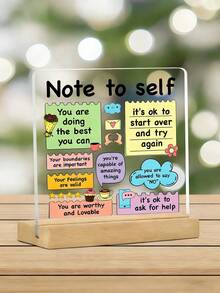 Vật trang trí bàn làm việc truyền cảm hứng về sức khỏe tinh thần, khích lệ bản thân và khẳng định tích cực, phù hợp cho văn phòng và trường học, là món quà hoàn hảo để cha mẹ dành tặng con cái và đồng nghiệp. - Nhiều màu - Xem 5