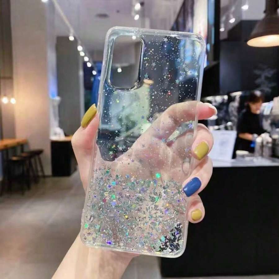 闪亮手机壳，兼容三星 Galaxy A17、A07、A14、A15、A16 5G、A26、A36、A56、A55、A35、A25、A05S，硅胶软壳全包，也适用于 S25、S24、S23、S22、S21、S20、S25 FE、S24 Plus、S22 Ultra，后盖设计，男女皆宜。
