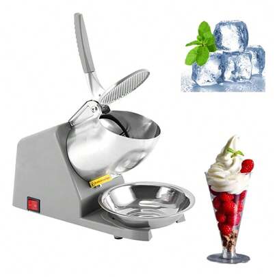 Triturador De Hielo Eléctrico, Maquina Trituradora de 300W, Ice Crusher de Acero Inoxidable, Picahielo para Raspados, Fácil de usar y Lavar