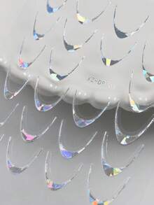 8张3D法式美甲贴纸，3D自粘金银红激光条纹法式线条转印贴纸，曲线美甲设计，闪粉引导条纹美甲配件，女士DIY美甲装饰 - 彩色 - 查看 8