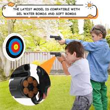 Revolver Toy Gun Pistol, Interlocking Foam Dart Blaster, With 6 Shells & 20 Soft Bullets, Christmas Birthday Gift For Outdoor Shooting Games - 軍綠色 - 查看 7
