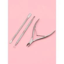 3pcs Stainless Steel Nail Cutter Clipper Cuticle Nipper Set With Dead Skin Pusher Nail Remover Tools,Nail Supplies,Nail Tools,Nail Art Tools,Back To School,Nails,Nail Tools For Press On Nails - 銀級 2 - 查看 4