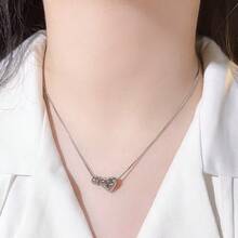 925 Sterling Silver Heart Pendant Necklace, Elegant & Luxury Style For Women, Hypoallergenic, Suitable For Daily Wear And Parties - Silver Heart - View 8