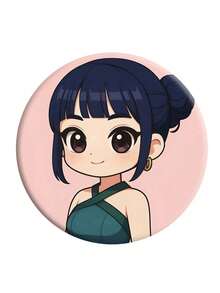 9枚卡通动漫图案韩流装饰徽章，动漫人物图案徽章，派对小礼物胸针徽章DIY派对装饰，圣诞节万圣节小礼物 - 彩色 - 查看 8