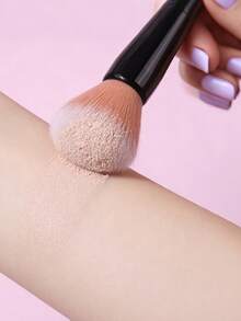 1支面部化妆刷，腮红刷，高光刷，自然妆效修容定妆粉刷，柔软刷毛，易于清洁，多功能化妆工具，赠品 - 黑色 - 查看 7