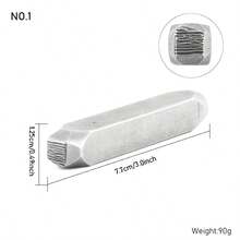 Square/Round Textured Punch Stamp Tools - DIY Jewelry Making Handcraft And Art Punching Kit, 12 Shapes Available