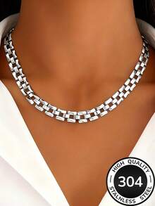 High Quality Stainless Steel Golden Necklace, Anti-Fading, Minimalist & Elegant, Suitable For Daily Wear Or Parties, Fashion Jewelry For Women, A Refined Gift For Her - Multicolor - View 3