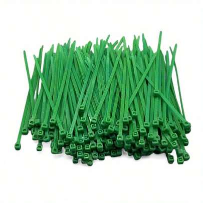 100条绿色拉链，可选5.91/3.94英寸，拉片式拉链，自锁塑料拉链，适用于户外园艺和室内使用