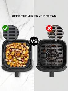 1pc Silicone Air Fryer Mat, Baking Tray Liner, Reusable Silicone Baking Mat, Kitchen Tool - Multicolor - View 4