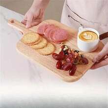 1pc Cutting Board, Chopping Board, Tray Board, Slicing Board, Kitchen Cutting Board, Dining Cutting Board, Food Cutting Board, Meat Cutting Board, Fruit Cutting Board, Household Cutting Board, Suitable For Pizza Tray, Cheese Paddle Tray, Tray, Bread And Cookie Tray - Beige - View 11