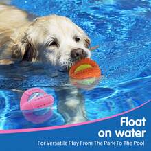 Elastic Rubber Tennis Ball Pet Toy With Food Dispenser Design, Interactive Toy, Dog Training Toy, Suitable For All Dog Breeds - Multicolor - View 9