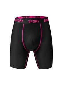 Men's 5 Packs Comfort Underwear: "IDXOEE" Print Elastic Waistband Soft High Stretch Durable Daily Boxer Briefs - Multicolor - View 3