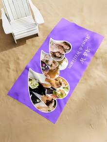 Personalized Photo Beach Scarf, Wedding Customized Beach Scarf, Personalized Beach Scarf, Personalized Beach Towel, Personalized Towel, Personalized Photo Beach Scarf, Personalized Pattern Towel - Multicolor - View 4