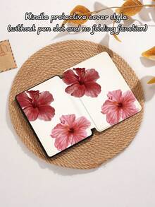 Kingsung 莲花图案平板电脑保护套，兼容 iPad 9.7/10.2/10.5/10.9/12.9/Pro 11（第十代）、Galaxy Tab S6 Lite 10.4 英寸、Kindle Paperwhite（第十二代，2024 年）和 Kindle（第十一代，2022 年），柔软防震，带智能支架/自动唤醒/睡眠功能 - 彩色 - 查看 10