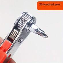 11pcs Screwdriver Set With Ratchet Handle For Narrow Spaces, Reversible Ratchet Screwdriver For Tight Spaces, Includes Flat, Hex, Star Bits, Angled & Straight Handles, Steel Material, Red Color, Assembly Required, Non-Electric, No Battery Needed, Suitable For Industrial And Scientific Use