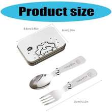 Mess Kit, Outdoor Metal Tableware Folding Camping Cutlery With Storage Box Fork Spoon Travel Utensils For Outdoor Picnics Dining - A-5 - Xem 3