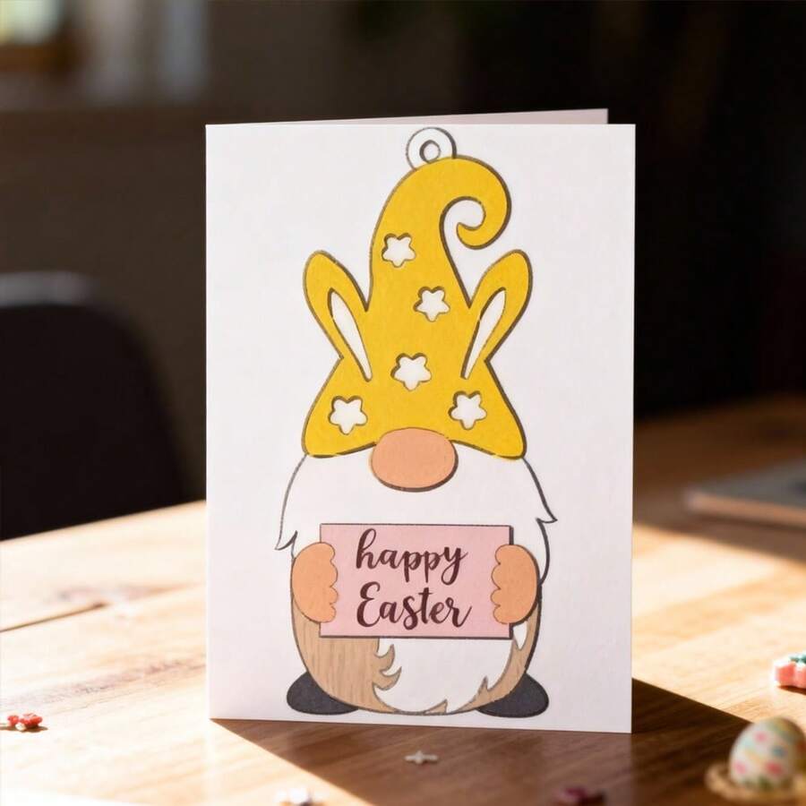 Creative Dwarf Metal Cutting Dies, DIY Scrapbooking Album And Embossing Stencil, Greeting Card Making Tool, Card Paper Cutting Crafts ,Gift Card Making Template Die Cuts. - Silver - View 1