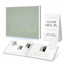 408 张照片留言簿 - 10 英寸 x 8 英寸个性化婚礼相册留言簿，带金箔，适用于婚礼、迎婴派对活动