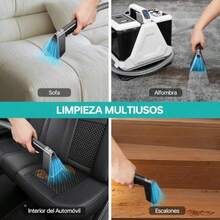 CY  1250W Aspiradora de Agua Limpiadora de Alfombras Portátil con 3 Cepillo y 2 Depósitos 14KPA Fuerte Succión y Descontaminación para Escaleras Sofá Asiento de Coche - Como se muestra en la figura - Ver 7