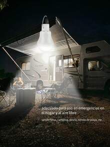 1 Piece Of An External LED Lamp With Solar Panels And Solar Charging Device - Rechargeable, Suitable For Hanging Lamps In Gardens And Camping Areas - white light - View 8