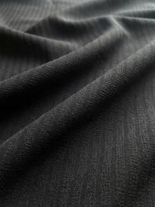 Men's Black Textured Short Sleeve Shirt, High-Quality Breathable Top, Fashionable Button-Down Casual Shirt, Suitable For Daily Casual Street Style - Black - View 6