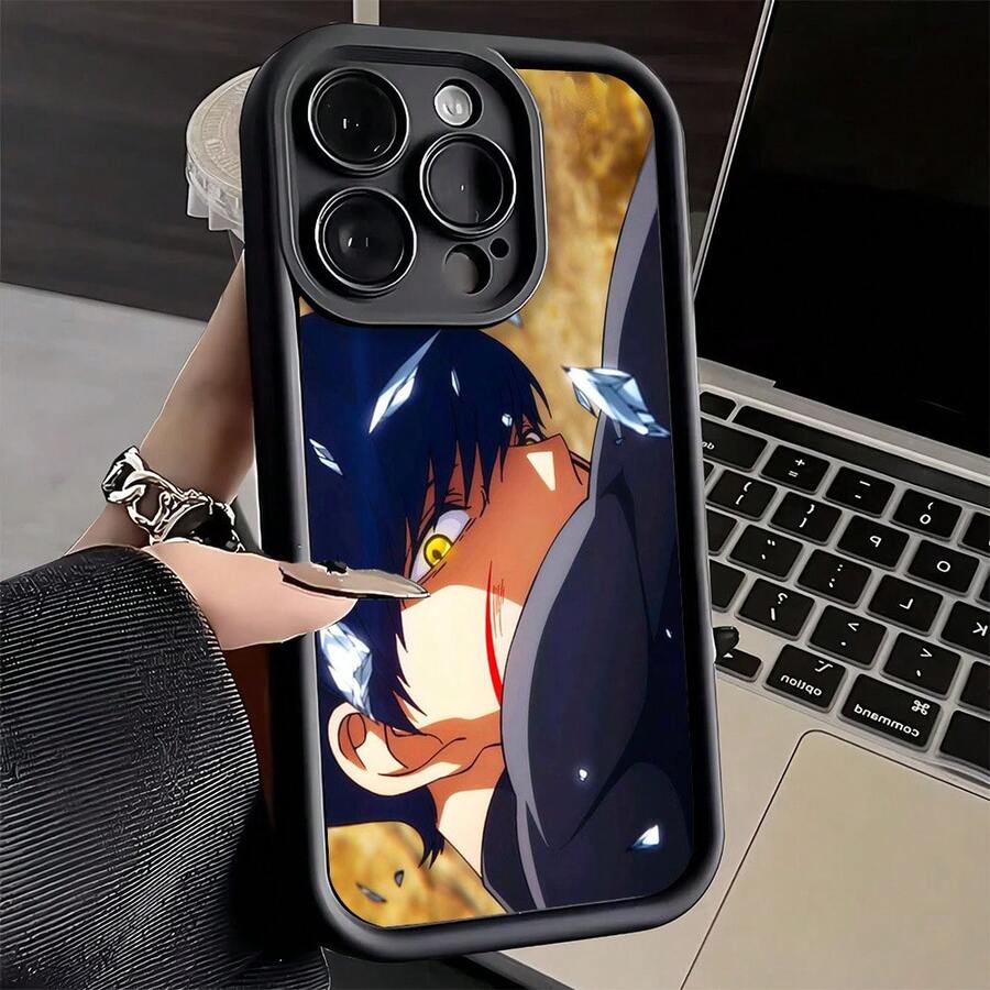 Funda de Teléfono: Mashle Magic and Muscle 16 17 Air 16E 15 14 Plus 13 12 Mini 11 Pro Max X Xs XR 7 8 SE Protección de Lente de Paso Funda Suave Cubierta Trasera - Colores mixtos - Ver 1