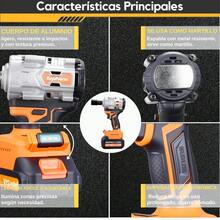 Llave Impacto Inalámbrica  20V 600Nm 2 Baterías 4.0Ah - Naranja - Ver 6