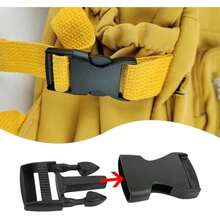 4 Set Buckles For Straps And 8 Pcs Tri-Glide Slide, Side Release Plastic Buckle Clip, For Straps1-Inch Webbing Etc - Black-2 - View 4