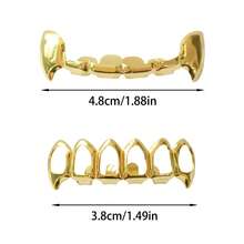 1 Set Cute Fang Tooth Hollow Tooth Jewelry, Unisex Tooth Grillz For Festivals, Parties, Daily Wear